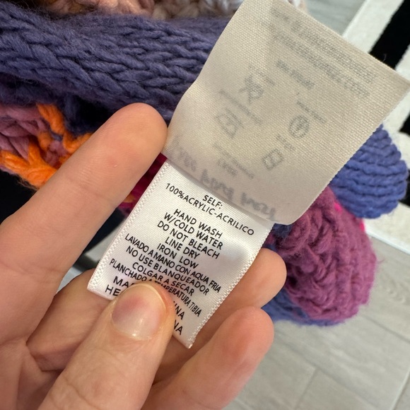 THREE BIRD NEST Wrapped in Color Chunky Knit Bright Colorful Cardigan Small VGUC - Picture 13 of 13